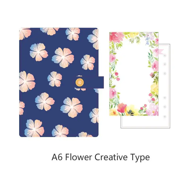 Lovedoki быть красивым, как летние цветы Спираль Кожаный чехол для записной книжки дневник еженедельник A5 ретро Блокнот корейский канцелярские принадлежности - Цвет: A6 Flower Creative