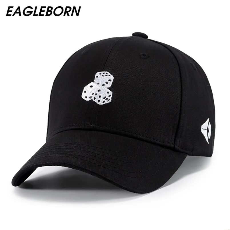 

EAGLEBORN 2019 New DICE Embroidered Snapback Caps Men Women Baseball Cap Black Hip Hop Cap Snapback hats chapeau bone masculino