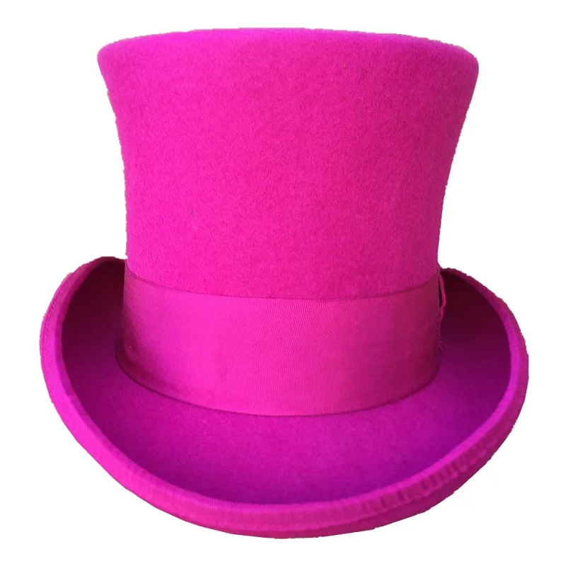 Женская розовая шляпа в викторианском стиле|cylinder hat|wool fedora hatsfedora hat |