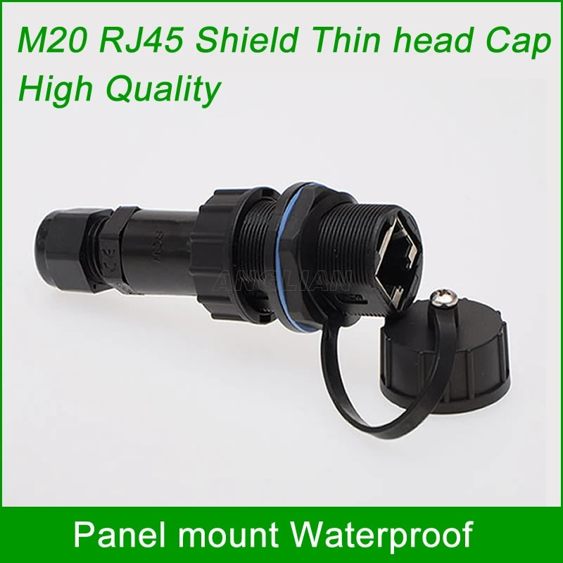 

RJ45 connector Panel mount Socket AP box fixed Outdoor Bridge IP67 Waterproof network cable joint Dustproof with cap 10 units