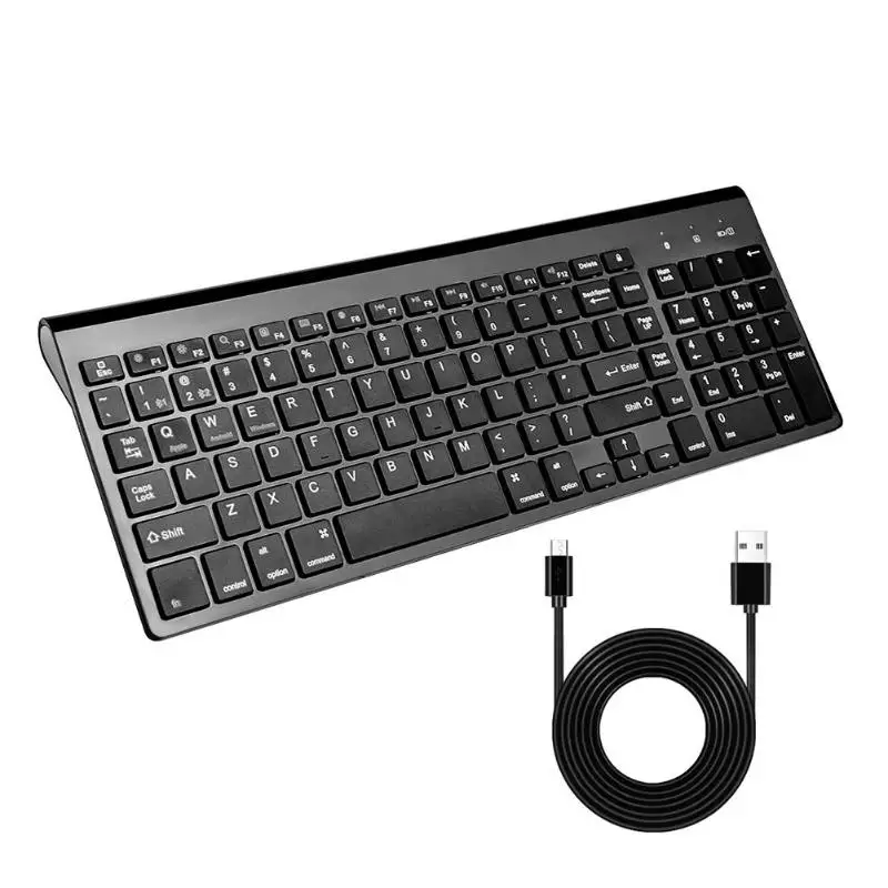 

Ultra Thin Silent 104Keys Wireless Bluetooth Keyboard for Tablet Laptop Smartphone Support iOS Windows Android System Hot Sale
