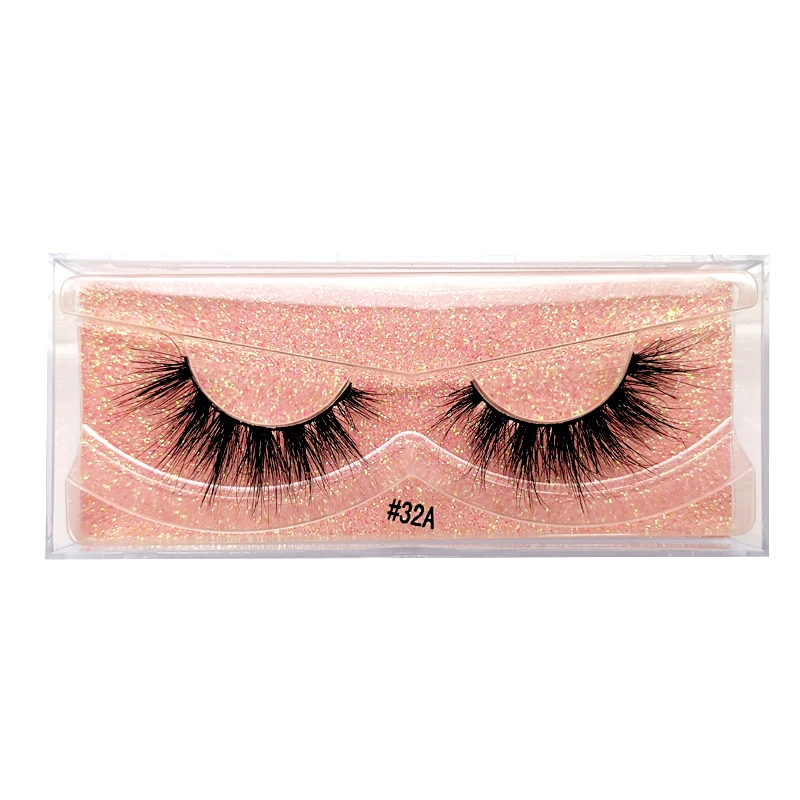

SHIDISHANGPIN 1 pairs false eyelashes natural long hand made lashes 3D mink false lashes makeup 1 box false lashes