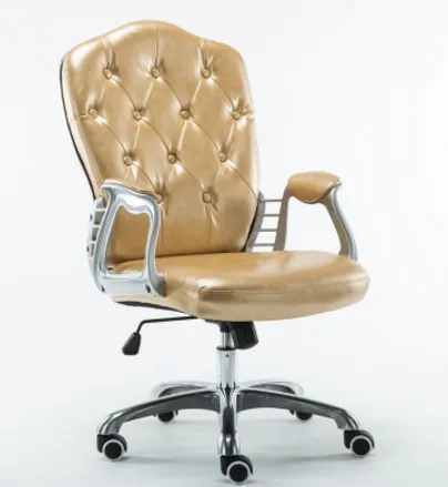 Многоцветное роскошное Королевское PU домашнее компьютерное кресло из бархатной ткани со средней Спинкой Кресло руководителя современное эргономичное офисное кресло C60 - Цвет: g