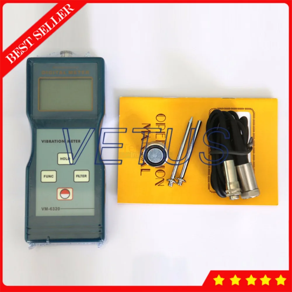 VM 6320 Portable Piezoelectric Transducer Vibrometer Meter Vibration