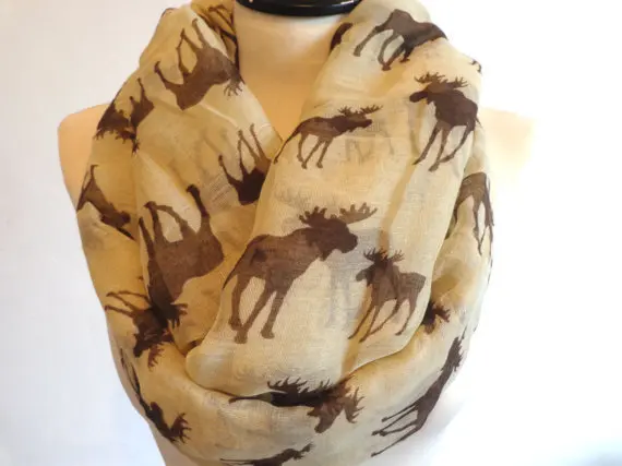 Бесплатная доставка 2018 новый модный Moose шарф снуд для женщин/женщин|infinity scarf|fashion