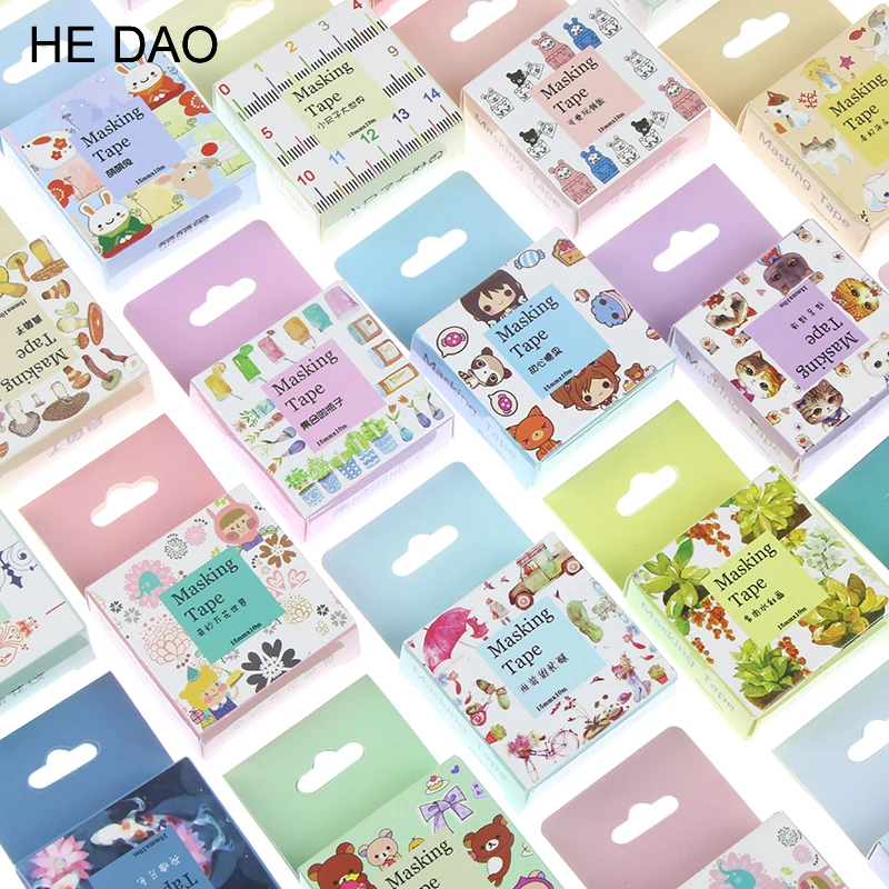 

2 PCS Diy 10m Cute Kawaii Flower Leaf Washi Tape Colorful Adhesive Tape For Home Decoration Scrapbooking Material Escolar