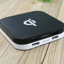 5V1A портативное Q8 QI Беспроводное зарядное устройство 2 USB порта мобильный телефон зарядная подставка для iPhone samsung