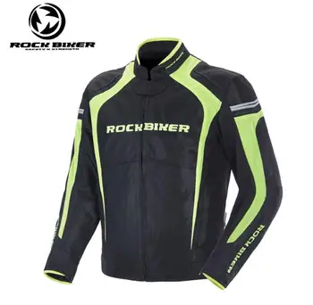 

ROCK BIKER Polyester Breathable Mesh Motorcycle Jacket Men Spring Summer Slim Moto Racing Riding jacket with CE protector 11