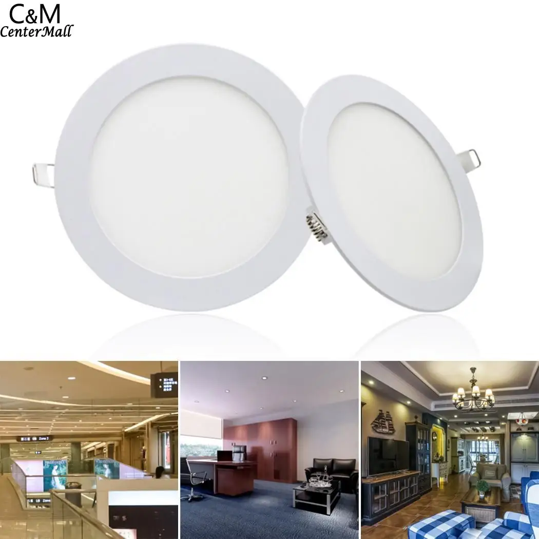 Us 9 69 Lighting Dimmable Round Recessed Led Ceiling Lights For Home Office Commercial Ultra Thin In Solar Lamps From Lights Lighting On