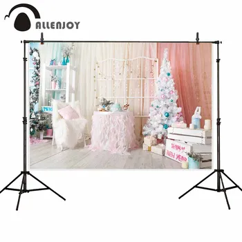 

Allenjoy photography backdrop Christmas tree candy bar indoor decoration background party cute girl photophone photocall props