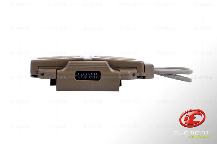 ELEMAN işık torch quick release çift tel/iki başlı sıçan kuyruk anahtarı (siyah/çamur rengi)