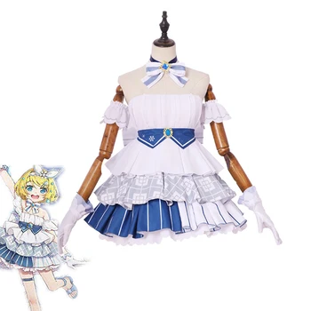 

2018 Snow Miku Family Kagamine Rin Cosplay Costume Women Cute White Dress Halloween Carnival Uniforms Custom Made