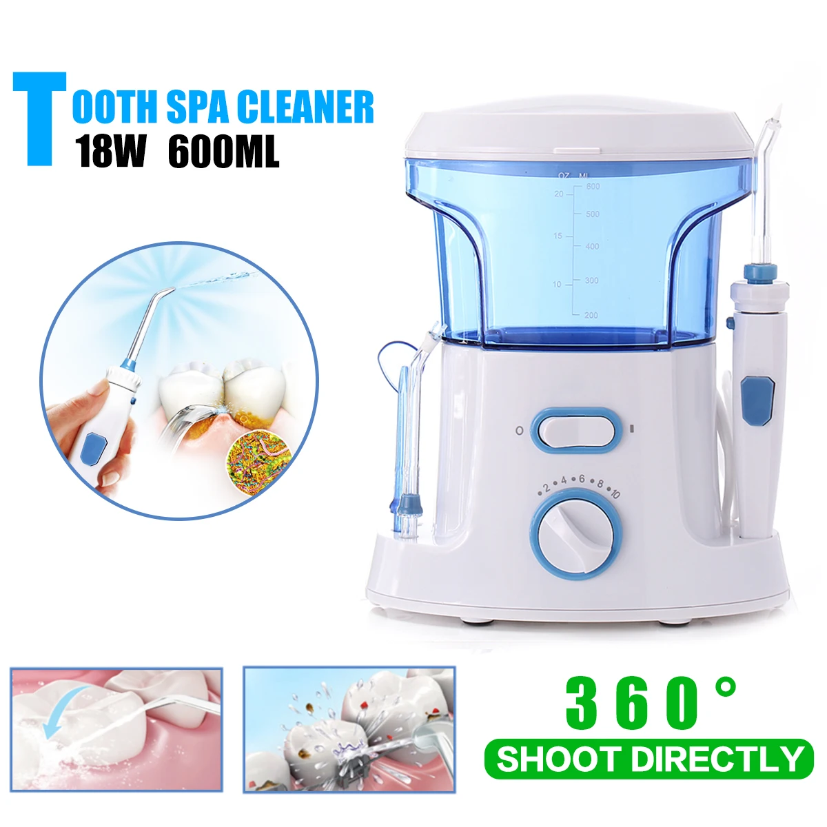 

1Pcs Oral Irrigator Dental Flosser Water Dental Floss Water Irrigator Tooth Pick Dental Water Jet Oral Teeth Care 600ml