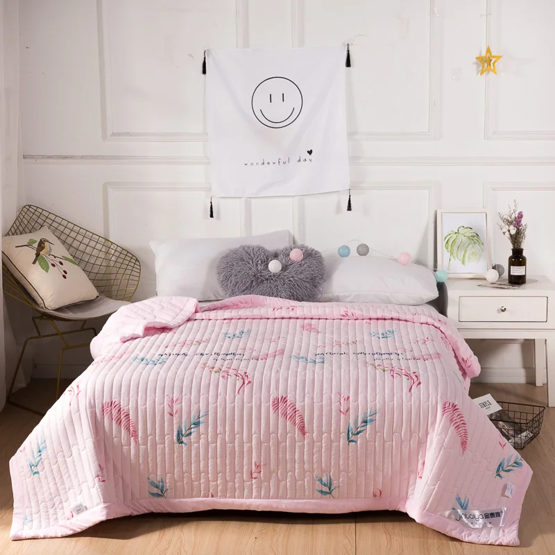 Niobomo новое летнее стеганое одеяло с принтом фламинго, покрывало для кровати, домашний текстиль, подходит для детей и взрослых