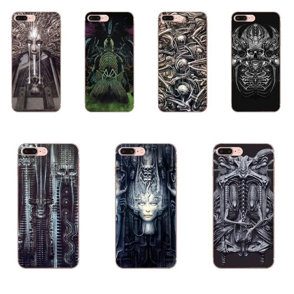 

For Apple iPhone 4 4S 5 5C 5S SE 6 6S 7 8 Plus X XS Max XR TPU Mobile Shell Hr Giger
