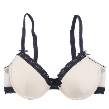 

Ms. thin section bra with a steel ring thin mold cup breathable underwear sexy deep V low heart lace lace bra