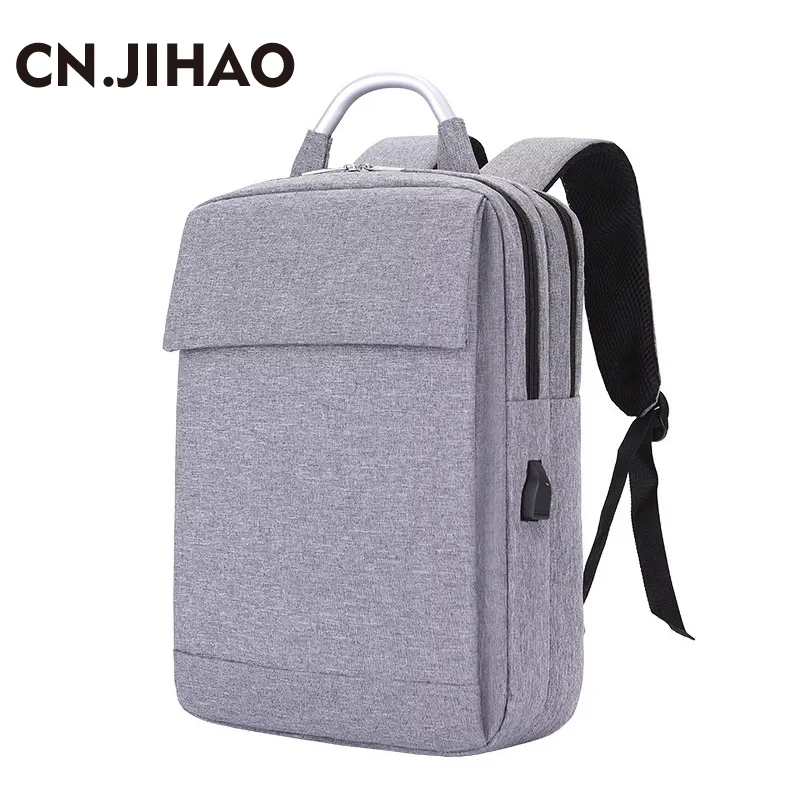 

JI HAO Fashion Anti-thief USB Backpack 15.6inch laptop backpack for Men school backpacks for boy Travel Bag Male Nylon Back pack