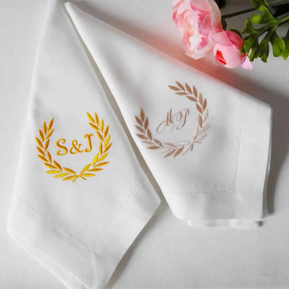 shower gift embroidered napkins dinner napkins bridal shower gift Vintage table napkins floral napkins dining free shipping