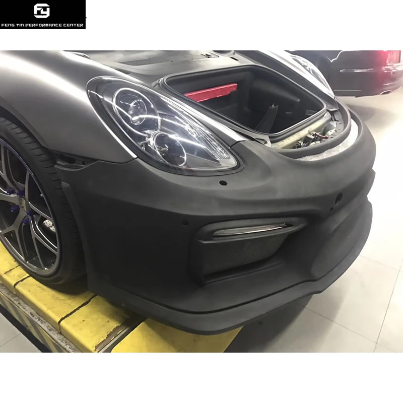 981 GT4 стиль FRP передний бампер для Porsche Boxster Cayman 981 изменение GT4 комплект кузова автомобиля