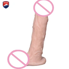 MLSice Women’s Huge Dildo Penis Cock Realistic Big Dildo Silicone Flexible Penis Doll for girl Huge Dildos Adult Sex Products