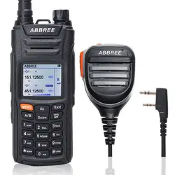 ABBREE AR-F6 портативная рация 6 полос двойной дисплей двойной режим ожидания 999CH мульти-функциональный VOX SOS ЖК-дисплей цветной дисплей радио +