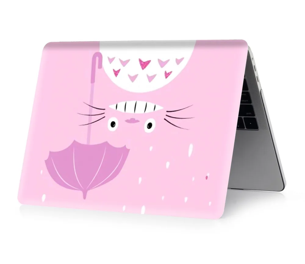 Чехол для ноутбука Totoro с цветной печатью для MacBook Air retina Pro 11 12 13 15 для MacBook с сенсорной панелью New Air 13 New Pro13 15