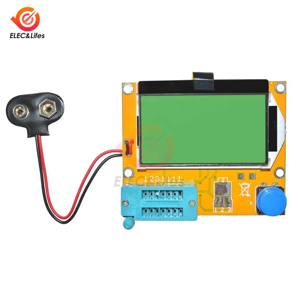 LCR T4 Mega328 цифровой тестер транзисторов диодный Триод Емкость MOS/PNP/NPN/ESR 12864 ЖК экран