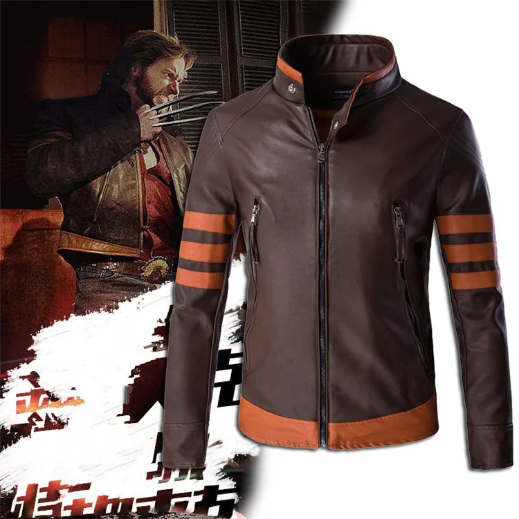 2018 Zippers Jacket Mens High-end Wolverin PU Leather Motorcycle Leather Logans Bomber Jacket Casual Outwearr Mans Coats Jacket 2018 Zippers Jacket Mens High-end Wolverin PU Leather Motorcycle Leather Logans Bomber Jacket Casual Outwearr Mans Coats Jacket