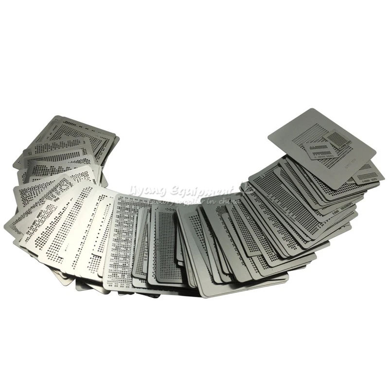 

Direct heating BGA reballing stencil kit 433 pcs with a free reballing jig holder