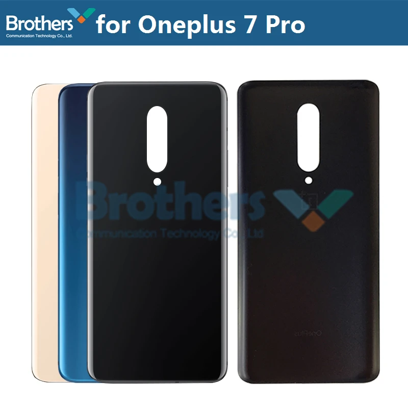 Original for Oneplus 7 Pro Back Cover Battery Housing with Camera Glass Lens for 1+7 Pro Battery Door Phone Replacement NoButton (2)