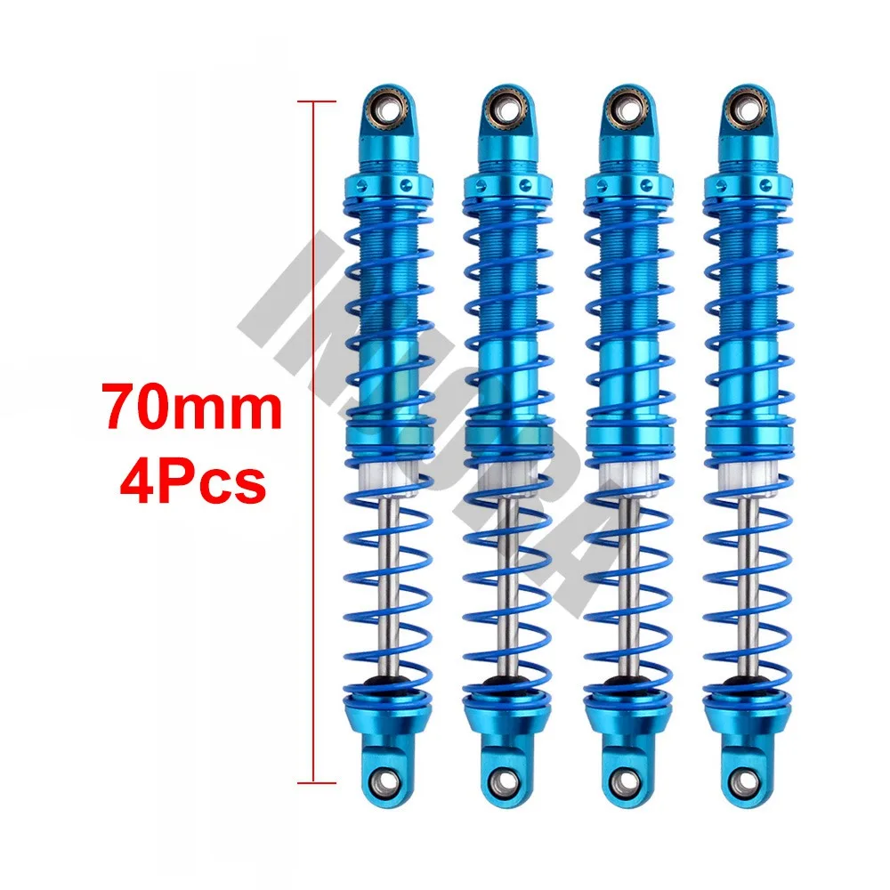 Масляный Регулируемый 80 мм, 90 мм, 100 мм, 110 мм, 120 мм, металлический амортизатор для 1/10 RC автомобилей, запчасти для грузовиков, гусеничный осевой SCX10 TRX4 D90 - Цвет: 70mm 4pcs