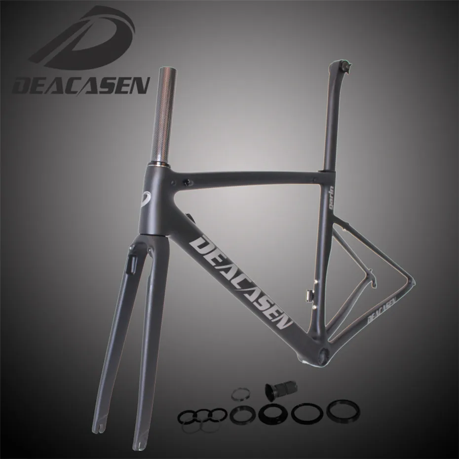 Top 2018 New Deacasen carbon road bike frame BB68/BB30/PF30 racing bicycle UD 700C road bike frame EMS free shipping 9