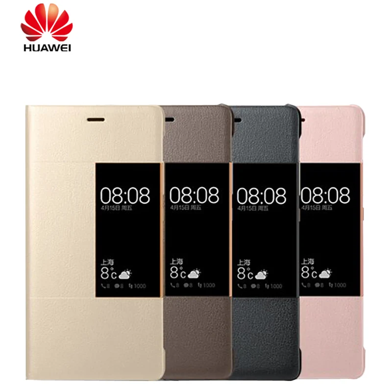 

100% Original For Huawei P9 Window Smart Flip Leather Case Cover For Huawei Ascend P9 (5.2"inch)