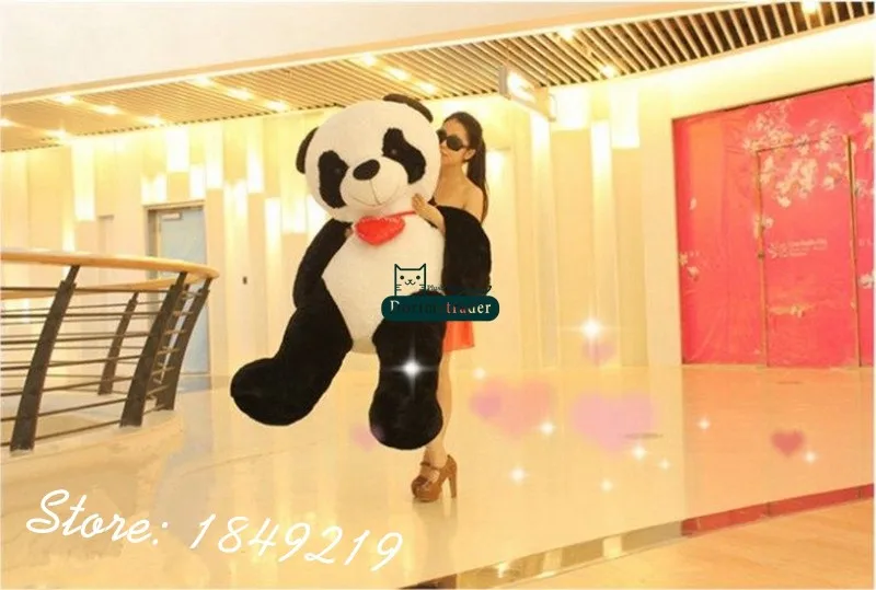 Dorimytrader Jumbo Plush Soft Animal Panda Toy Giant Stuffed Cartoon Heart Panda Doll Great Baby Gift Free Shipping DY61125 (5)