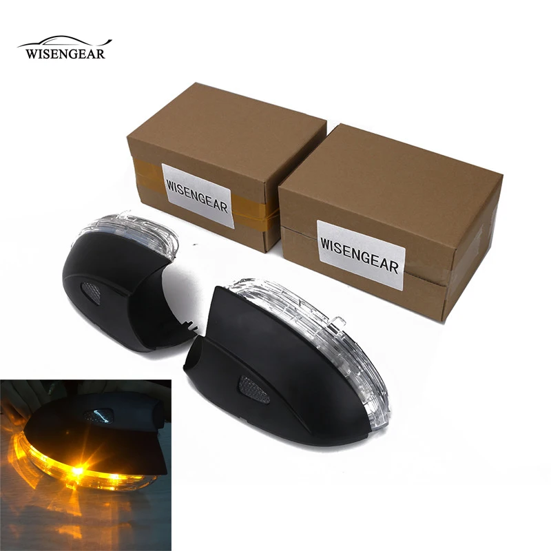 WISENGEAR LED Turn Signal Corner Light Lamp Door Rearview Mirror Cover