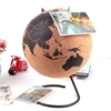 Cork Wood Tellurion Globe Marble Maps Globes Home Office Decoration World Map Inflatable Training Geography Map Balloon Gift ► Photo 3/6