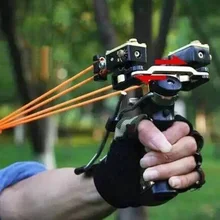 Professional Red Laser Slingshot Powerful Fishing Catapult Bow Stainless Steel Slingshot Outdoor Hunting Tool Accessories