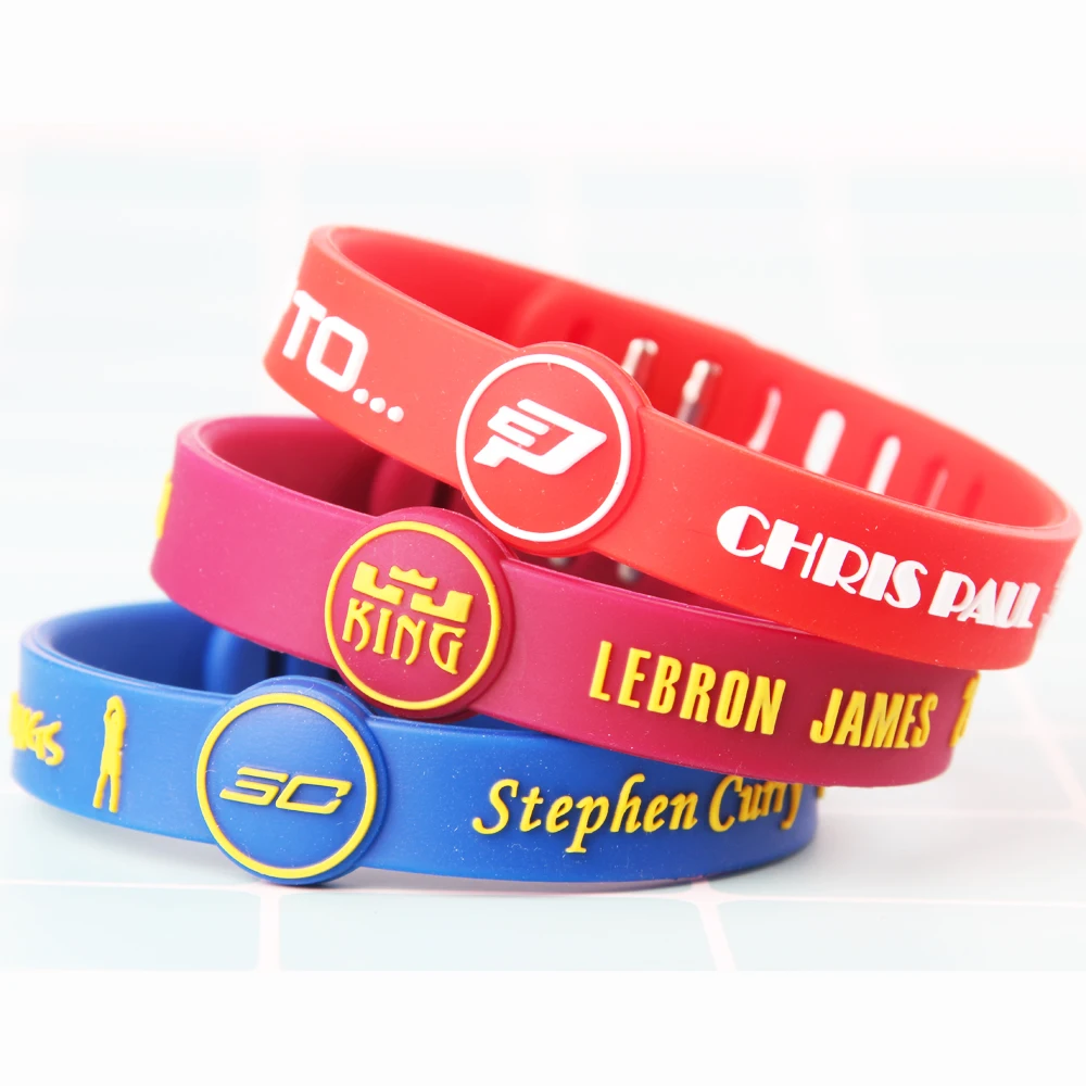 

Top Quality Silicone Basketball Bracelets Sport Energy Size Can Adjust Bracelet Metal Buckle Balance Wristband Power Bangle Men