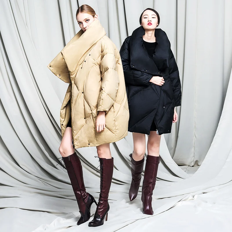 Efatzp Longues Vers Piste Veste Date Épais Doux Chaude 2017 Duvet Le D'oie Longue Bas Femmes Manches Hiver De Section Mode B1xBq7wr