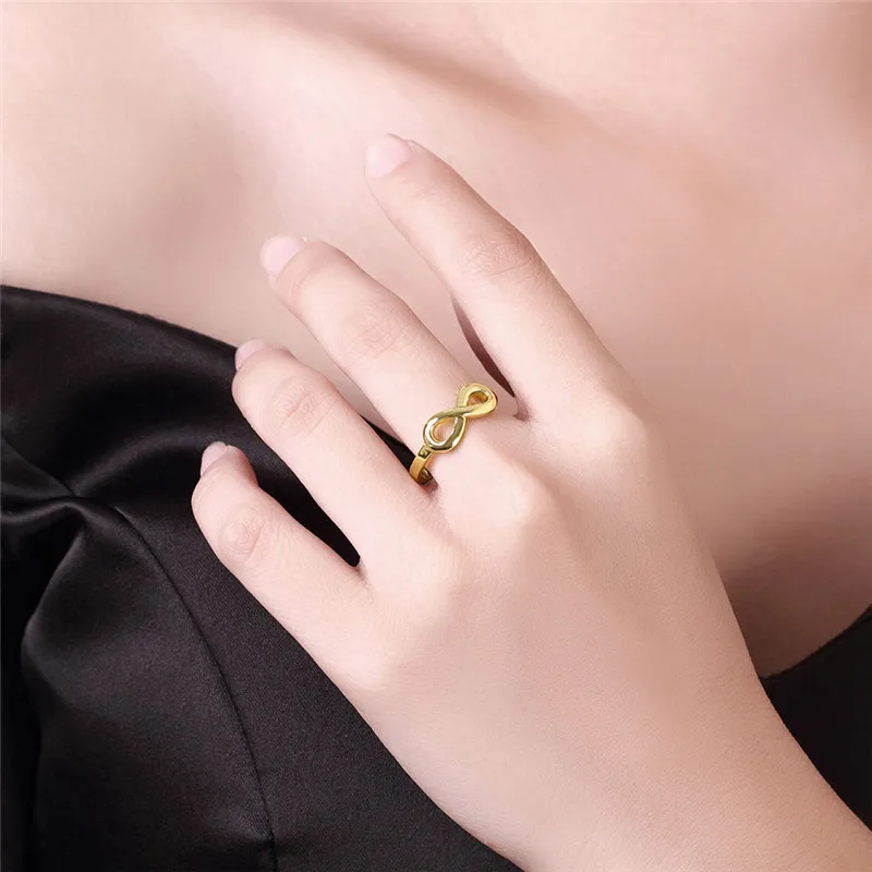 Модное кольцо для женщин золотистое/блестящее кольцо|eternity ring|infinity ringfashion rings for women