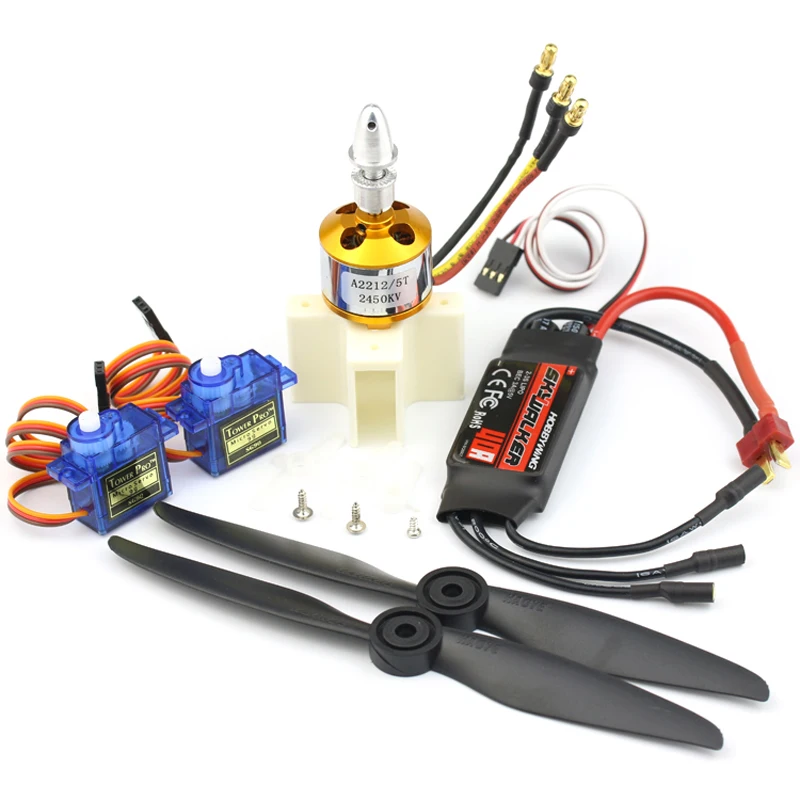 Запчасти для крепления крыла KT двигатель XXD 2450KV + Hobbywing 40A ESC сервопривод 9g