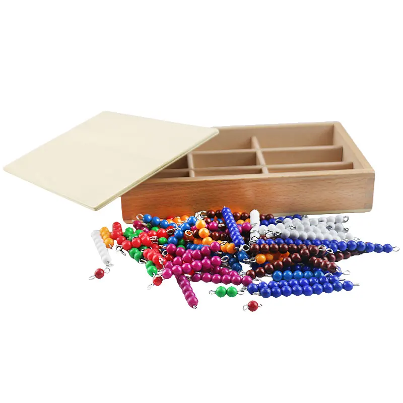 

Montessori Math Materials Montessori Educational Wooden Toys Math Count Beads Box Montessori Toys For 3 Year Olds ME1164H