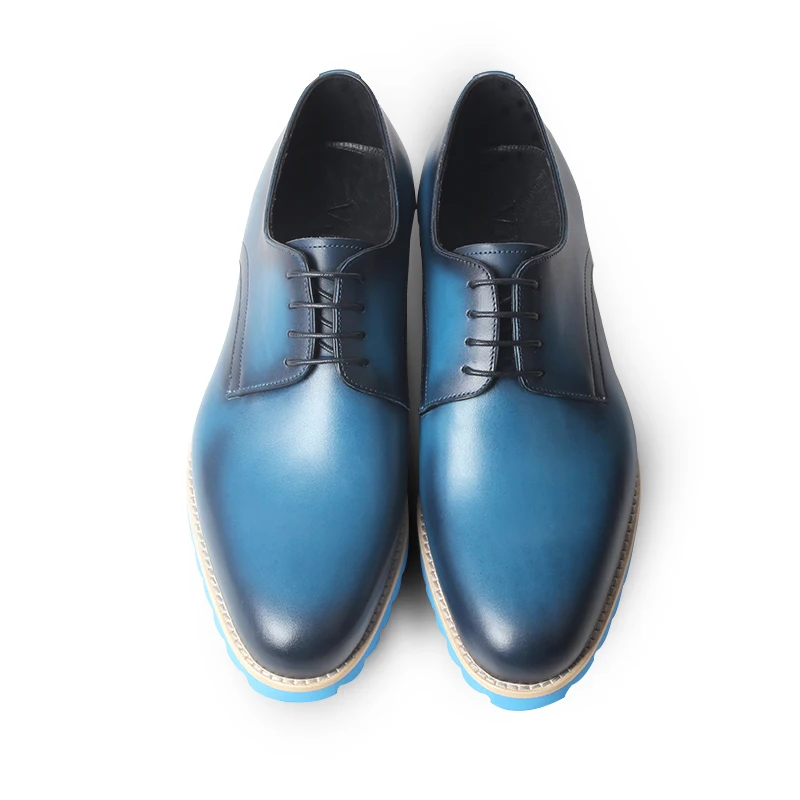 VIKEDUO/Летняя мужская обувь из натуральной кожи; свадебные офисные туфли синего цвета; Мужская Спортивная обувь; парадная обувь; Zapatos de Hombre