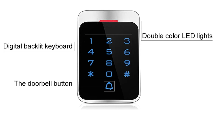 Waterproof Metal RFID 125KHz Stand Alone Acces Control System Digital Keypad with Touch Screen Panel - Famidy.com