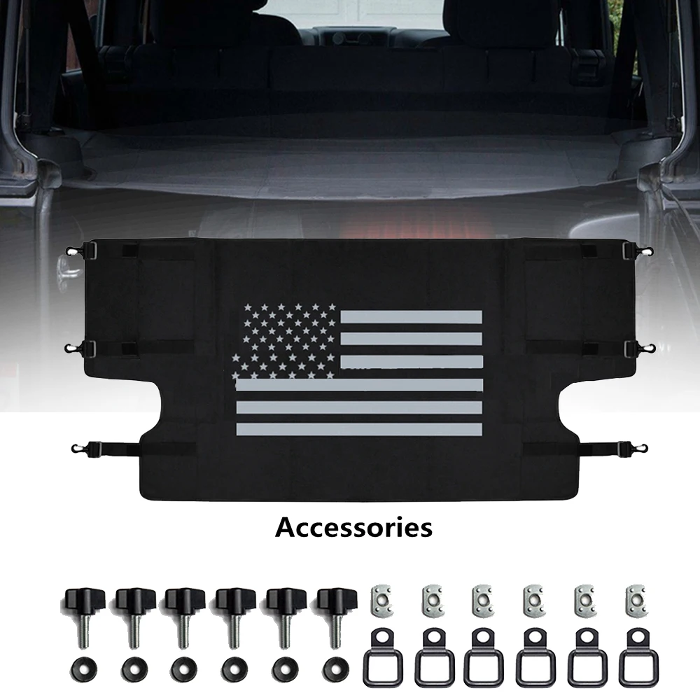 Marlaa карго задняя защита багажника багажная Крышка для 07-17 Jeep Wrangler JKU Sports