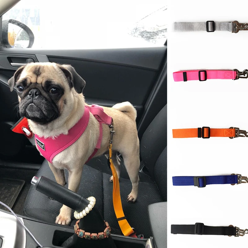 Adjustable cat dog seat belt leash Car Safety harness for dog cats