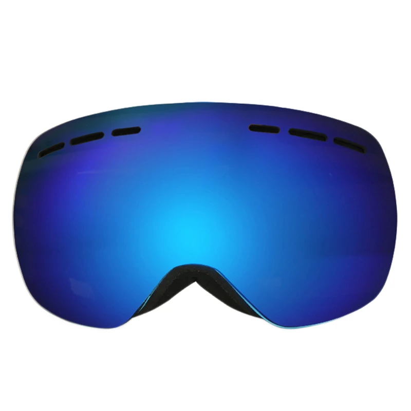 Frameless Ski Snowboard Outdoor Goggles Double Layer Full Mirror Coated