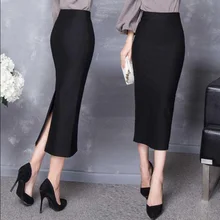 Новинка, Женская эластичная тонкая Однотонная юбка, весенний Летний пляж вечерние m99