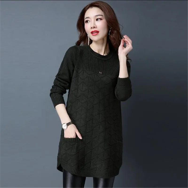 Loose sweaters for women 2019 spring autumn Bottoming shirt pullover sweaters winter Plus size 4XL Knit female outerwear A1135 Loose sweaters for women 2019 spring autumn Bottoming shirt pullover sweaters winter Plus size 4XL Knit female outerwear A1135
