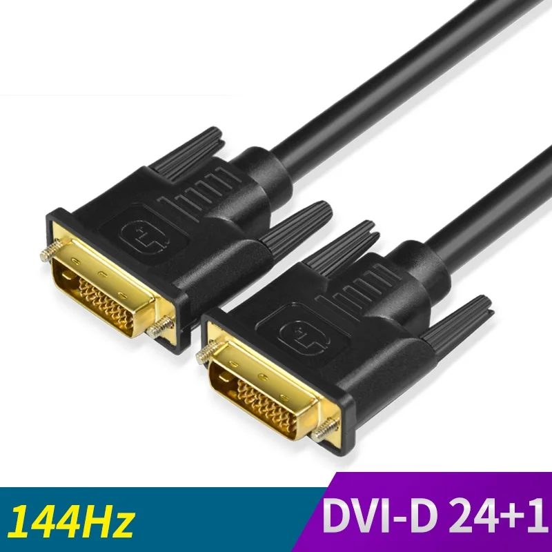 DVI Cable DVI D 24+1 pin 1080P144HZ 2K60HZ Male to Male DVI to DVI
